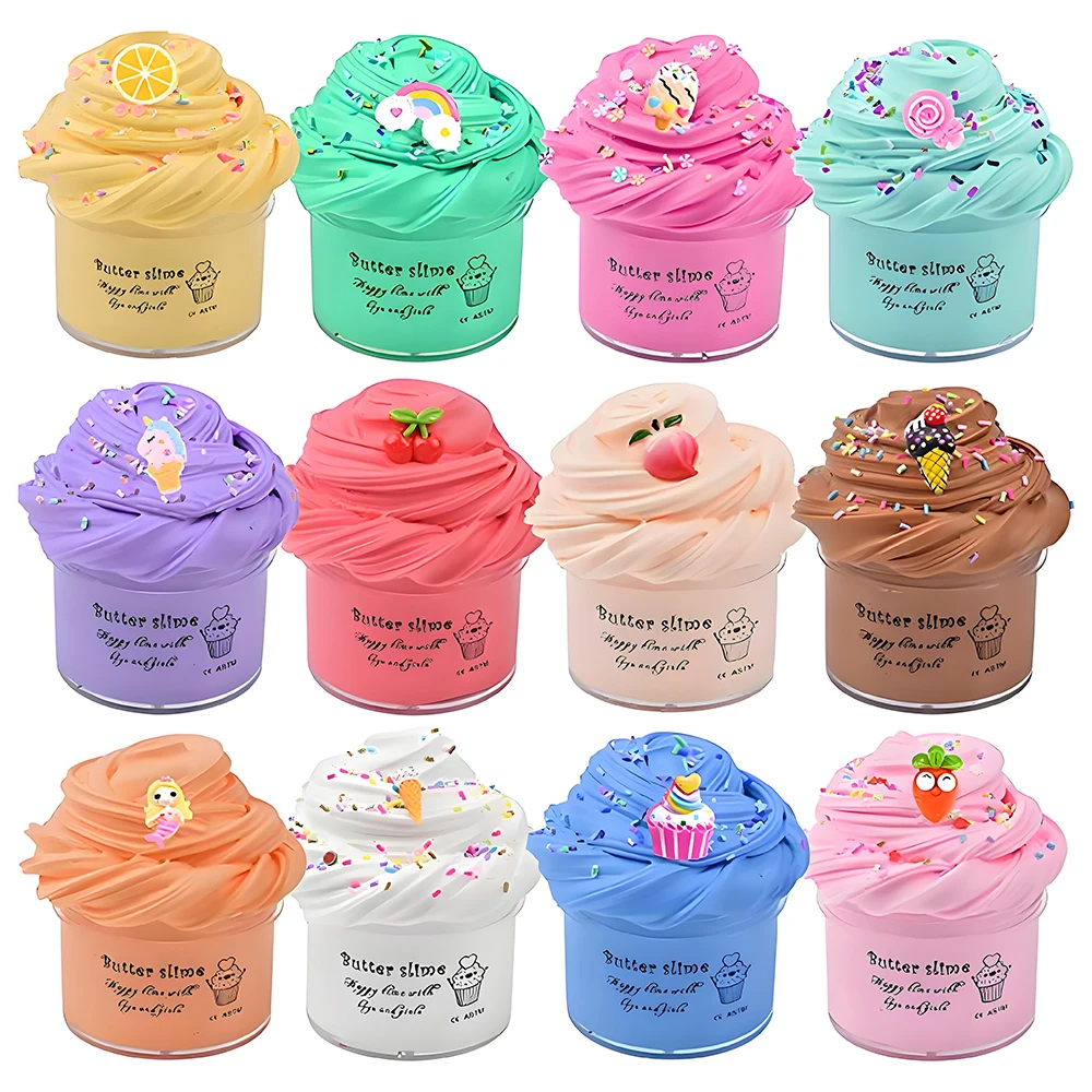 Food Snacks To Eat - 12 Piece Butter Slime Set Party