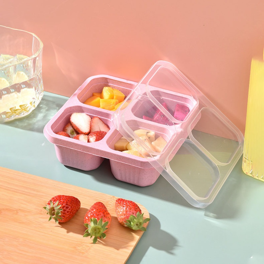 1pc Reusable Wheat Straw 4 Com - đánh giá và giá Food Prep Snacks