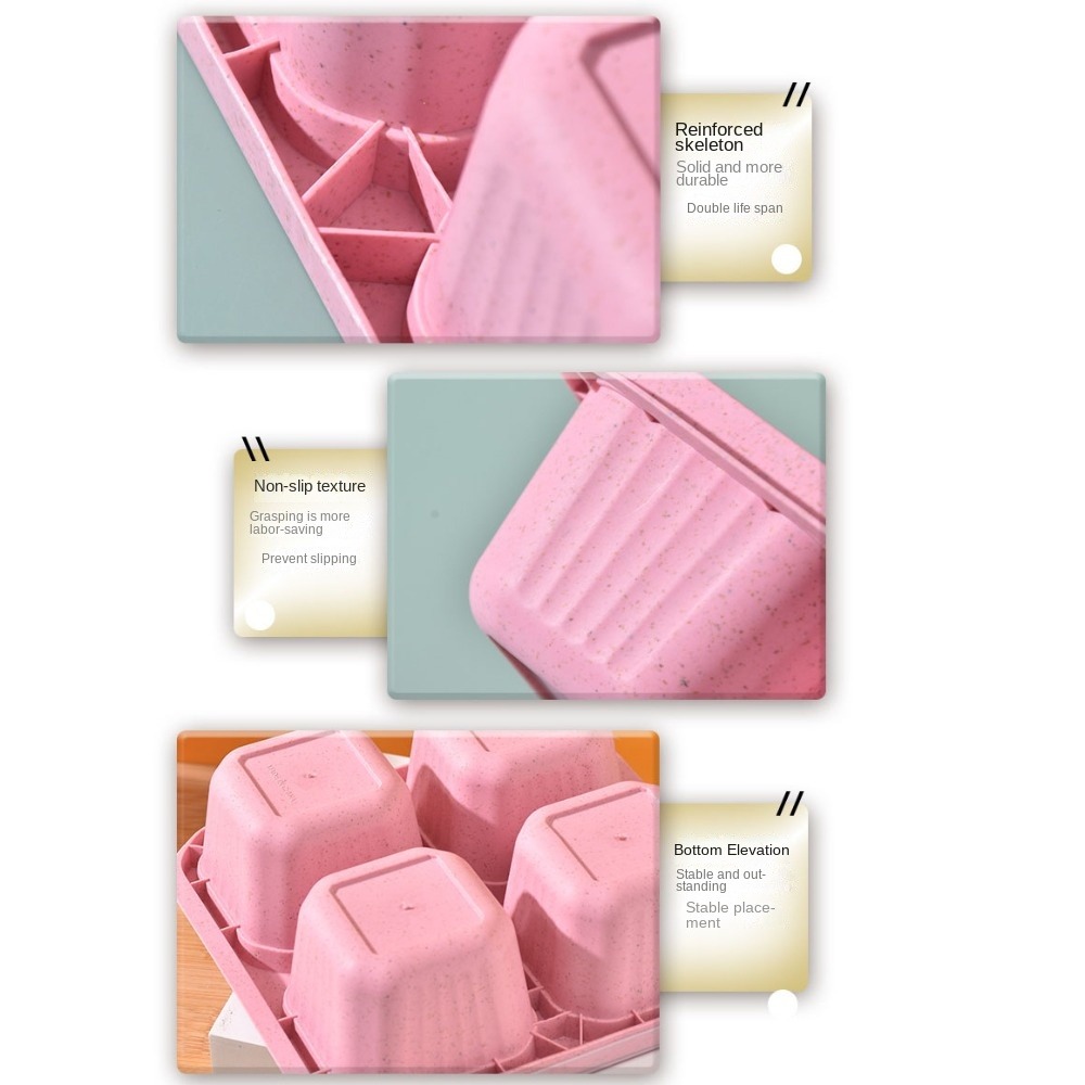 1pc Reusable Wheat Straw 4 Com - đánh giá và giá Food Prep Snacks