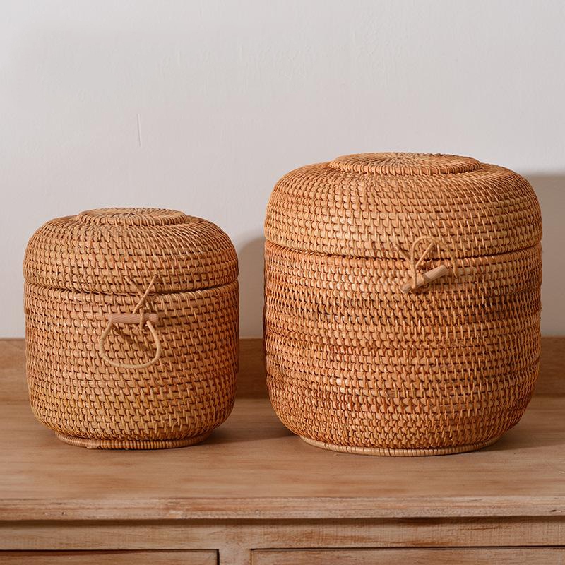 Handwoven Rattan Tea Storage B - đánh giá và giá Food Snacks Box
