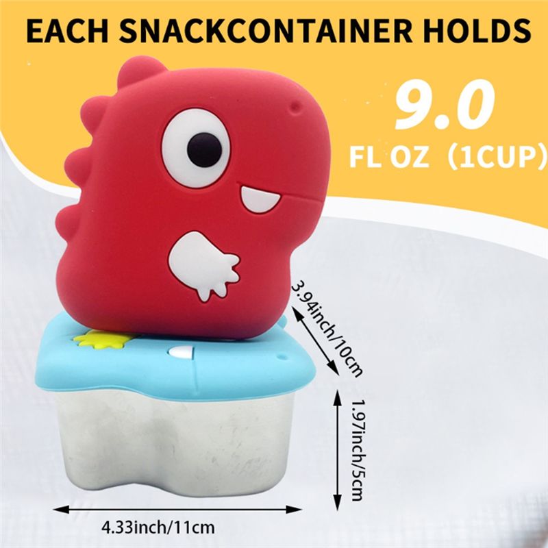 AA94-304 Stainless Steel Dinos - đánh giá và giá Food Snacks Box