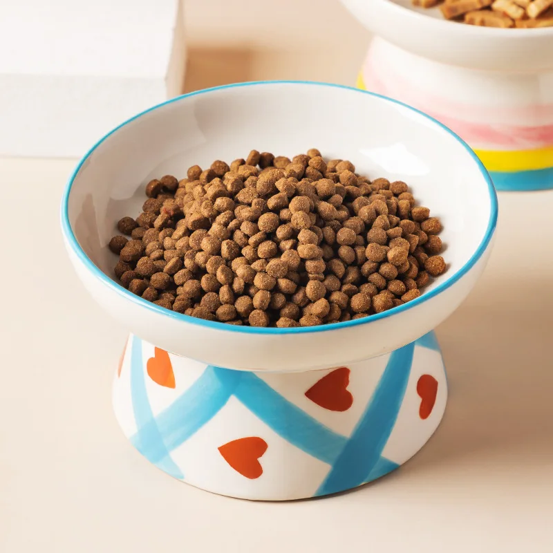 Cat Elevated Ceramic Bowl Pet  - đánh giá và giá Food Snacks To Eat
