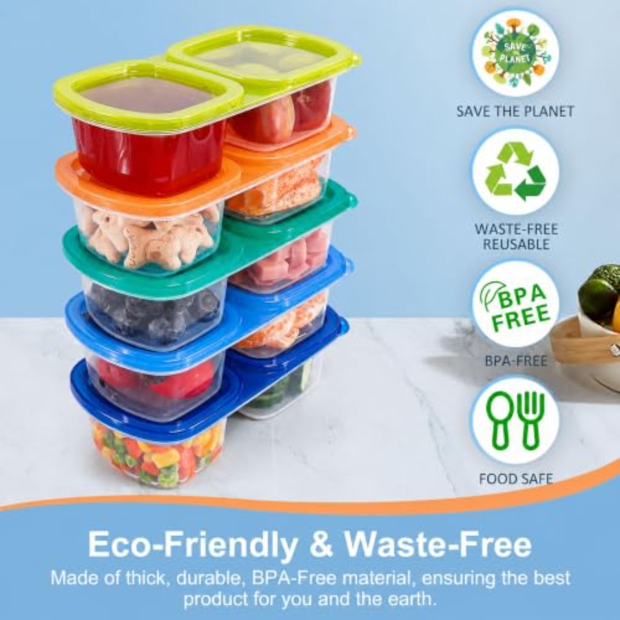 5-Pack Reusable Snack Containe - đánh giá và giá Food Prep Snacks