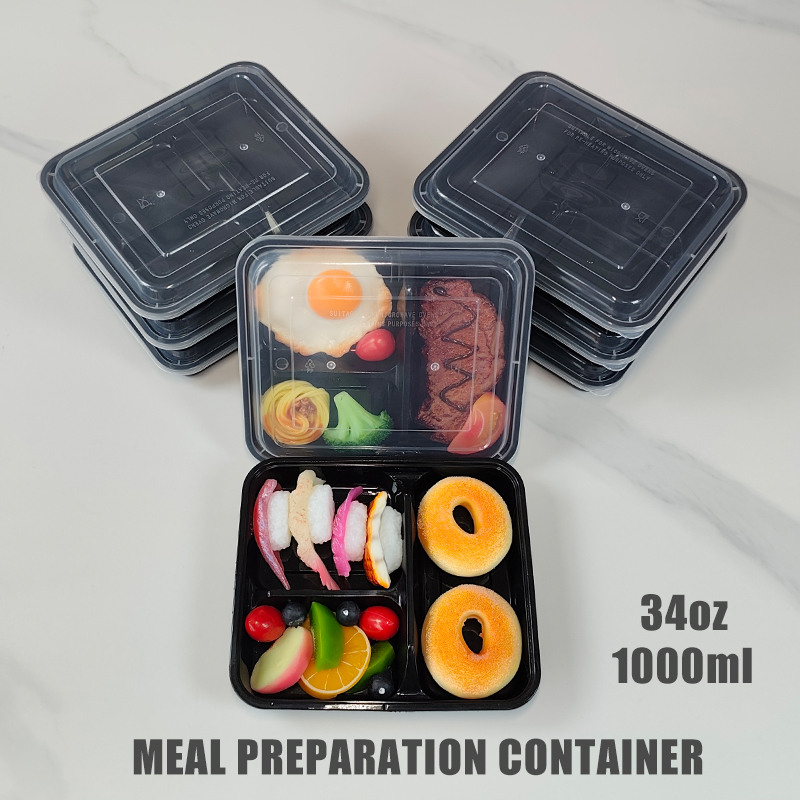 3-Compartment 34 Oz/1000 Ml, 1 - đánh giá và giá Food Prep Snacks